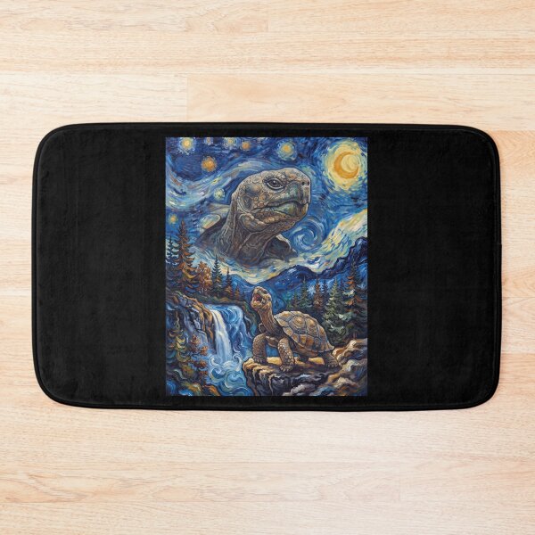 Item preview, Tortoise Howling Moon Starry Night Van Gogh Art Animal Lover designed and sold by dian-rody-crest.