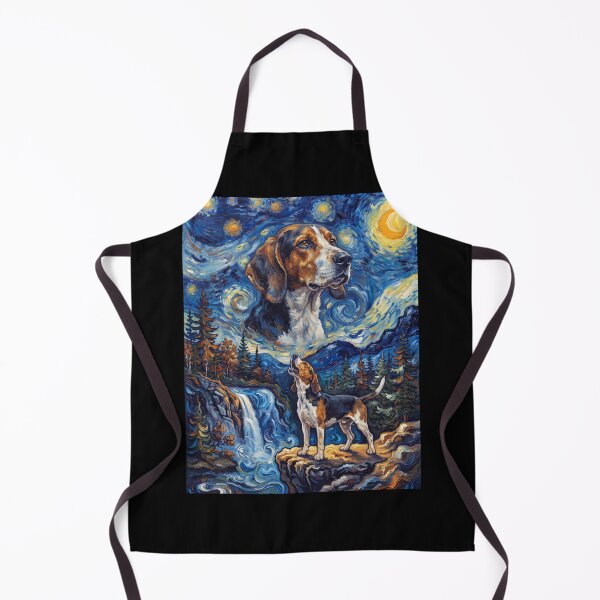 Item preview, Treeing Walker Coonhound Howling Moon Starry Night Van Gogh Art Animal Lover designed and sold by dian-rody-crest.
