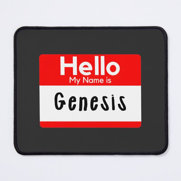 Item preview, Hello My Name is Genesis Bold Name Tag Design designed and sold by JoeWillFilms.