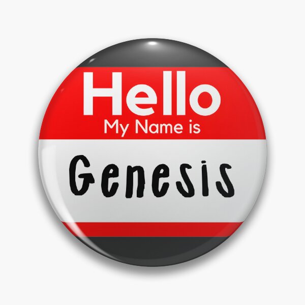 Item preview, Hello My Name is Genesis Bold Name Tag Design designed and sold by JoeWillFilms.