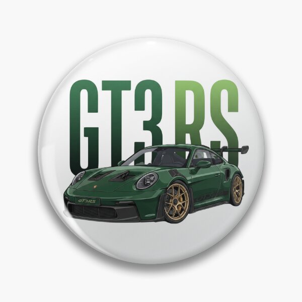 Item preview, Oak Green Porsche 911 GT3 RS 992 Gold Wheels Supercar Vector Art designed and sold by Motorline44.