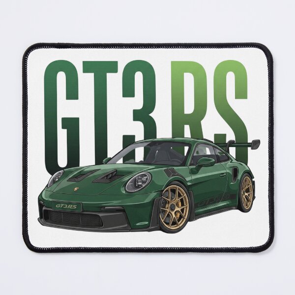 Item preview, Oak Green Porsche 911 GT3 RS 992 Gold Wheels Supercar Vector Art designed and sold by Motorline44.
