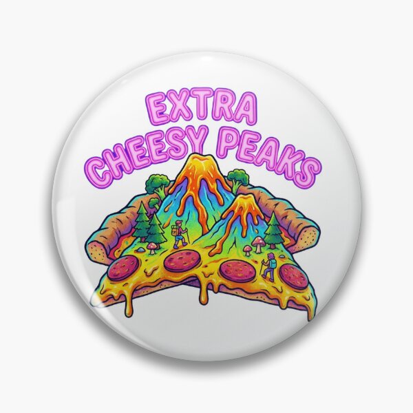 Item preview, Extra Cheesy Peaks Funny Pizza Mountain Hiking designed and sold by Sanan Israyilli.
