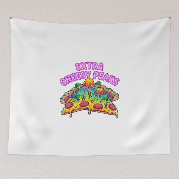 Item preview, Extra Cheesy Peaks Funny Pizza Mountain Hiking designed and sold by Sanan Israyilli.