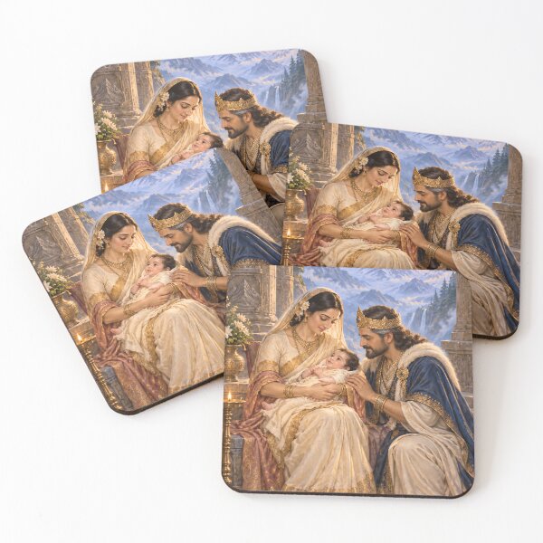 Item preview, Parvati’s Birth in the Himalayas | Goddess Parvati Art designed and sold by Homyar.