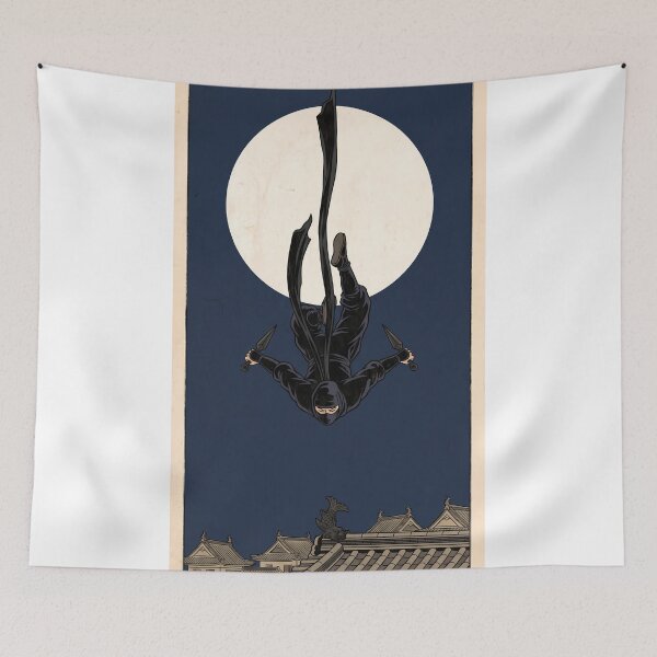Item preview, Ninja Infiltration Under the Full Moon designed and sold by TokyoUkiyoHouse.