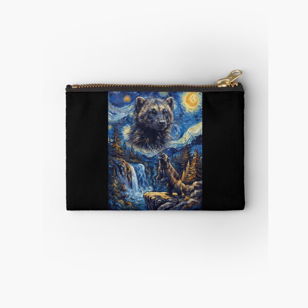 Item preview, Wolverine Howling Moon Starry Night Van Gogh Art Animal Lover designed and sold by dian-rody-crest.