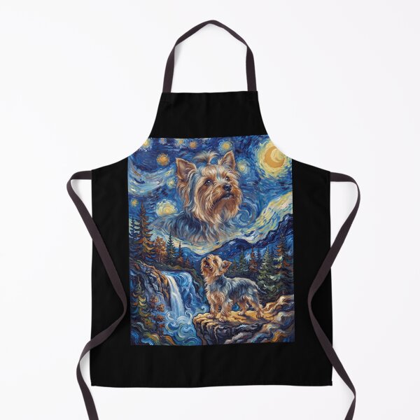 Item preview, Yorkshire Terrier Howling Moon Starry Night Van Gogh Art Dog Lover designed and sold by dian-rody-crest.