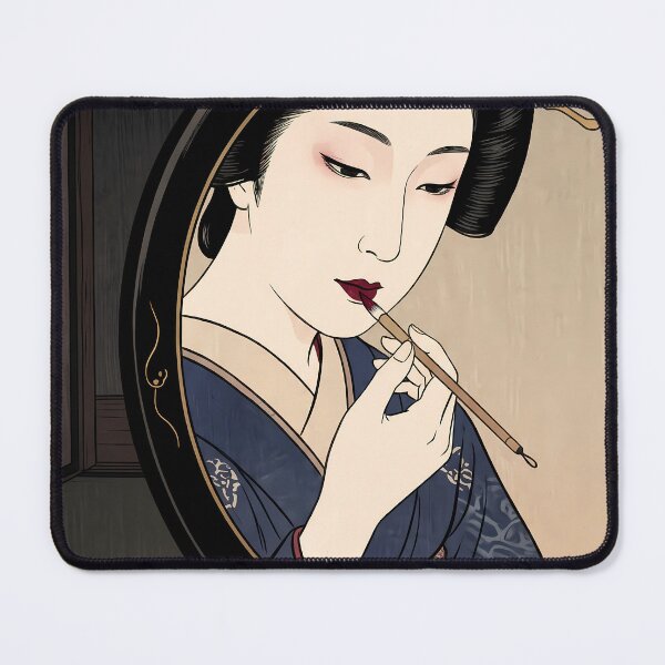 Item preview, Geisha Applying Rouge in Vanity Mirror designed and sold by TokyoUkiyoHouse.