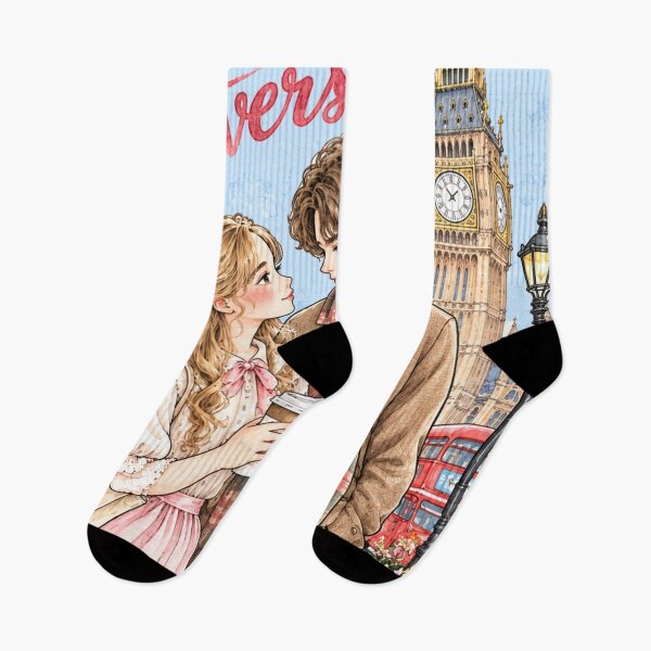 Item preview, London Lovers Better Together Romantic Couple Travel Art designed and sold by MAGICKEY2024.