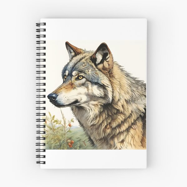Item preview, Grey Wolf Engraving Style Art Print designed and sold by NorthernWallCo1.