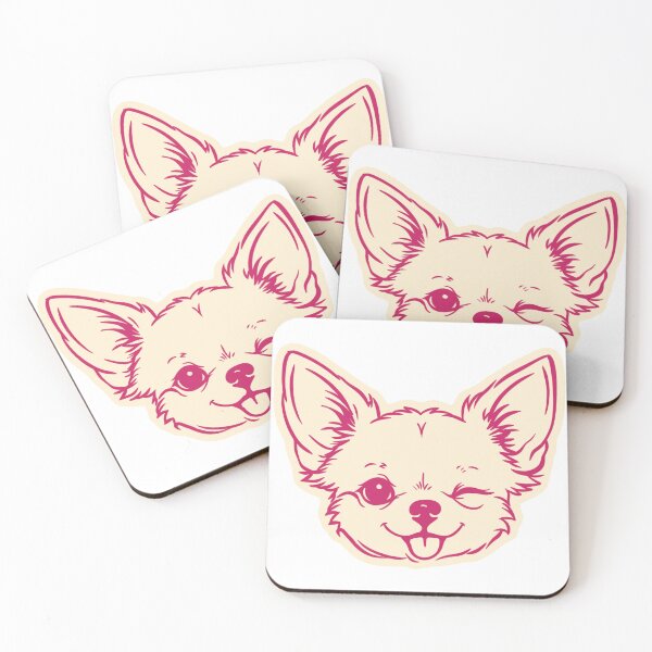 Item preview, Cute Pink Chihuahua Face Puppy Illustration designed and sold by mafervicenttin.