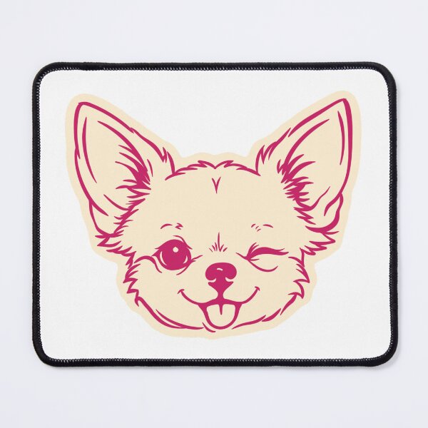 Item preview, Cute Pink Chihuahua Face Puppy Illustration designed and sold by mafervicenttin.