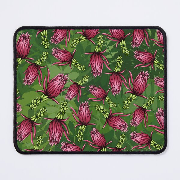 Item preview, Tropical flower pods in pink and green designed and sold by EmbellishEmy.