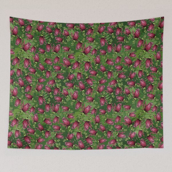 Item preview, Tropical flower pods in pink and green designed and sold by EmbellishEmy.