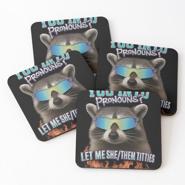 Item preview, Stylish Pronouns Funny Raccoon designed and sold by omzyamzu.