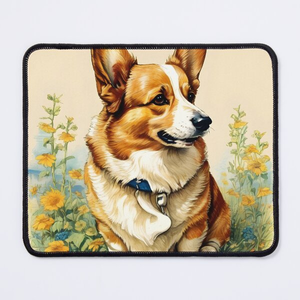 Item preview, Corgi Engraving Style Art Print designed and sold by NorthernWallCo1.