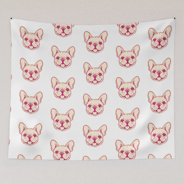Item preview, Cute French Bulldog Face Illustration designed and sold by mafervicenttin.