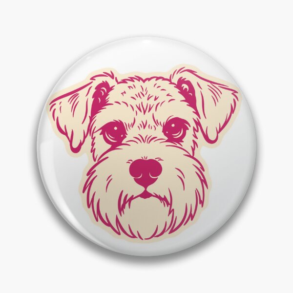Item preview, Cute Schnauzer Dog Face Pink Illustration designed and sold by mafervicenttin.