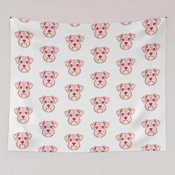 Item preview, Cute Schnauzer Dog Face Pink Illustration designed and sold by mafervicenttin.