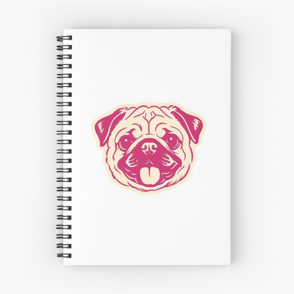 Item preview, Cute Pink Pug Dog Face Ilustration designed and sold by mafervicenttin.