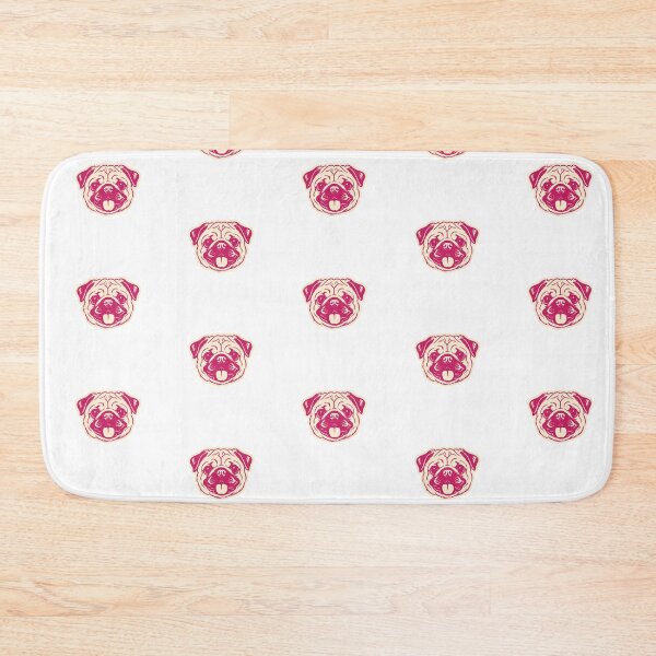 Item preview, Cute Pink Pug Dog Face Ilustration designed and sold by mafervicenttin.