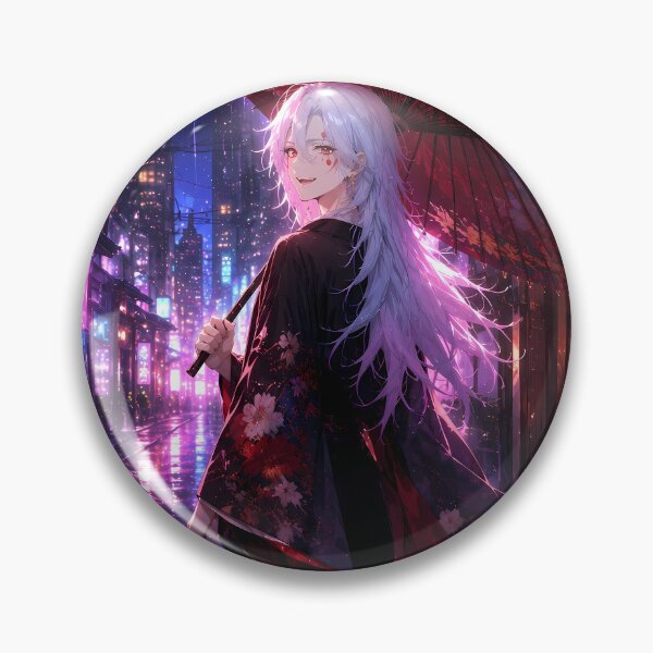 Item preview, Tengen Uzui Demon Slayer Neon Rain City Stroll designed and sold by SolenneAzur.