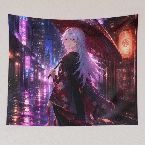 Item preview, Tengen Uzui Demon Slayer Neon Rain City Stroll designed and sold by SolenneAzur.