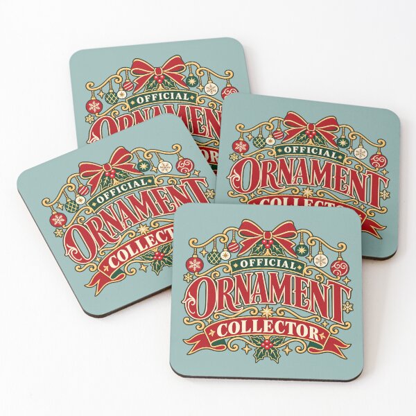 Item preview, Official Ornament Collector Luxury Christmas Typography designed and sold by  MAD's Recreation Studio.
