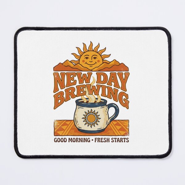 Item preview, New Day Brewing Retro Sun Coffee Mug Good Morning designed and sold by Sanan Israyilli.