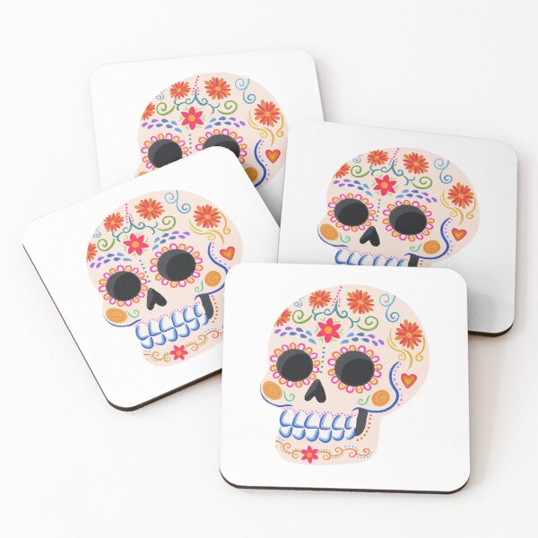 Item preview, Colorful Mexican Sugar Skull Dia de Muertos designed and sold by mafervicenttin.