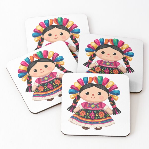 Item preview, Colorful Mexican Doll Traditional Folk Art designed and sold by mafervicenttin.