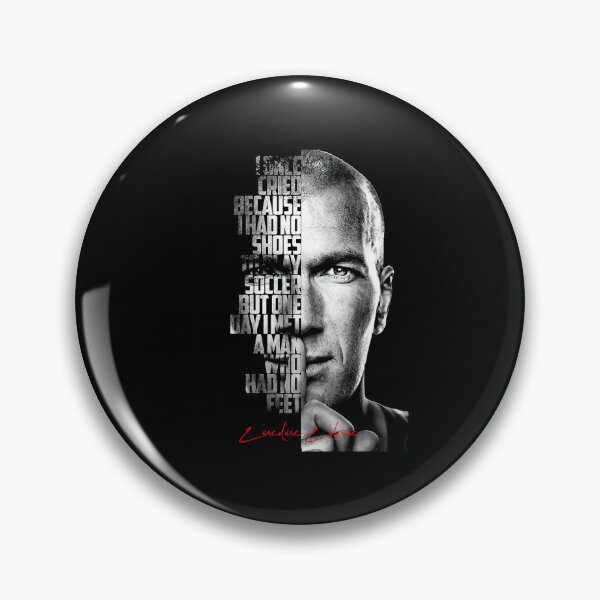 Item preview, Black And White Zinedine Zidane Quote Poster designed and sold by NoraPotworaart.