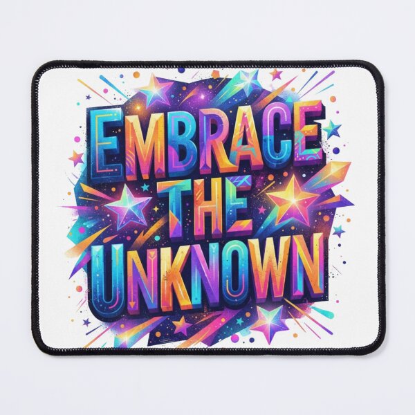 Item preview, Embrace the Unknown Colorful Cosmic Stars Typography designed and sold by Sanan Israyilli.