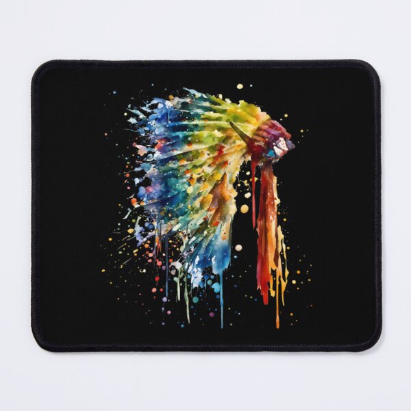 Item preview, Colorful Watercolor Feather Headdress Splash Art designed and sold by BriceFlamand.