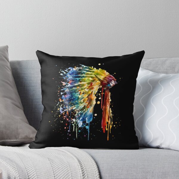 Item preview, Colorful Watercolor Feather Headdress Splash Art designed and sold by BriceFlamand.