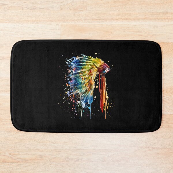Item preview, Colorful Watercolor Feather Headdress Splash Art designed and sold by BriceFlamand.