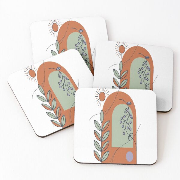 Item preview, Sunlit Botanical Arch – Minimal Abstract Nature Art designed and sold by meghnad.