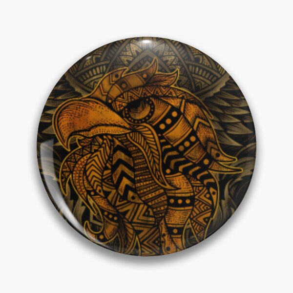 Item preview, Ornate Tribal Eagle Shield Winged Crest Art designed and sold by BriceFlamand.