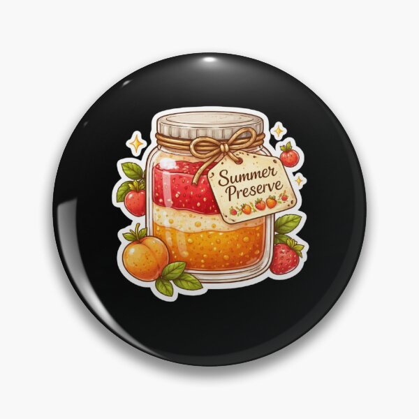 Item preview, Summer Preserve Homemade Strawberry Peach Jam Jar Cottagecore designed and sold by FestivityFinds.