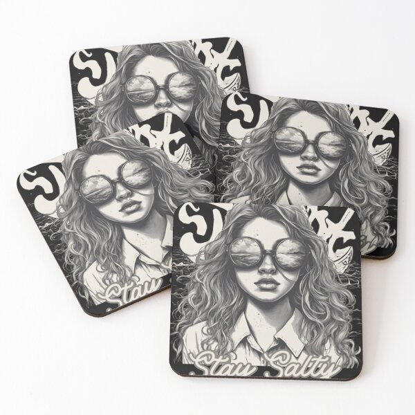 Item preview, Stay Salty Ocean Reflection Sunglasses Girl designed and sold by BriceFlamand.
