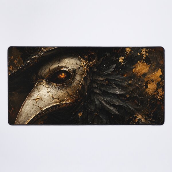 Item preview, Golden Plague Doctor Mask – Gothic Steampunk Crow Art designed and sold by AetheraVI.