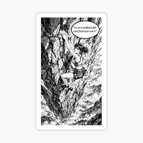 Item preview, Cute girl with a quote for climbers. #6 designed and sold by UrbanTRIP.