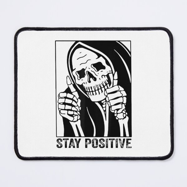 Item preview, Funny Skull Stay Positive Skeleton Halloween Motivational designed and sold by Suzu Comena.