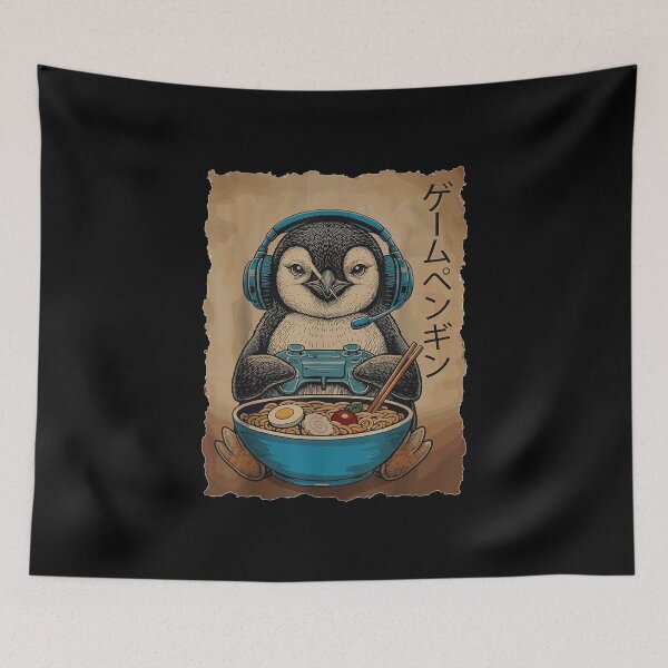 Item preview, Penguin Gamer Ramen Gaming Funny  designed and sold by CrinoSwice.