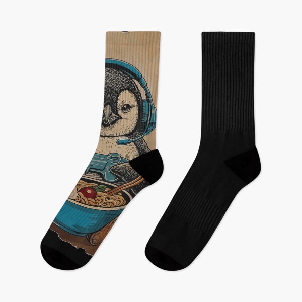 Item preview, Penguin Gamer Ramen Gaming Funny  designed and sold by CrinoSwice.