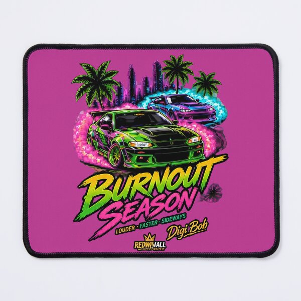 Item preview, Burnout Season JDM Drift Cars Synthwave Neon City T-Shirt designed and sold by digitalbob60.