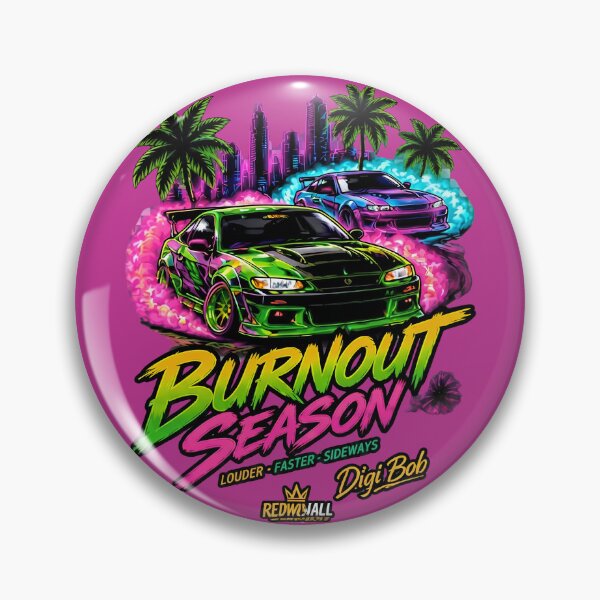 Item preview, Burnout Season JDM Drift Cars Synthwave Neon City T-Shirt  designed and sold by digitalbob60.