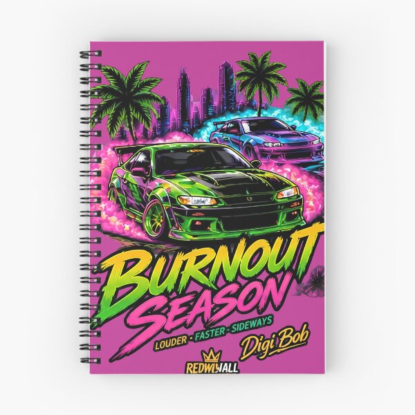 Item preview, Burnout Season JDM Drift Cars Synthwave Neon City T-Shirt  designed and sold by digitalbob60.