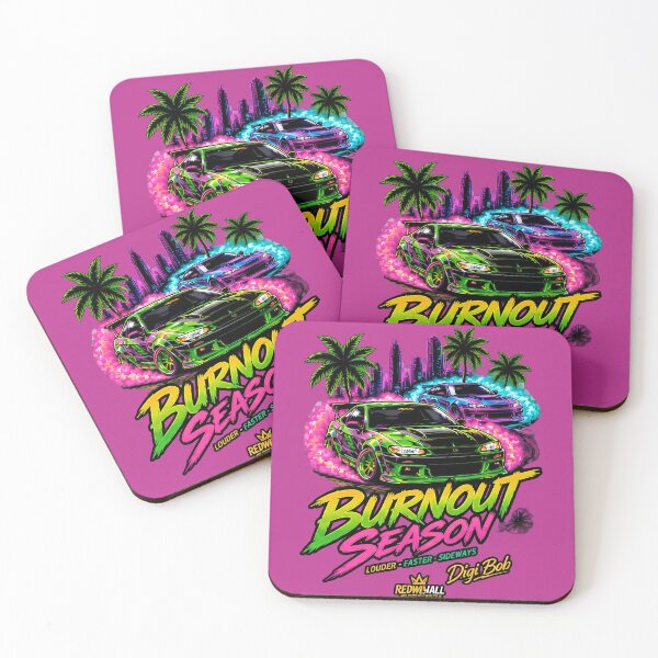 Item preview, Burnout Season JDM Drift Cars Synthwave Neon City T-Shirt  designed and sold by digitalbob60.